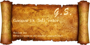 Gasparik Sándor névjegykártya